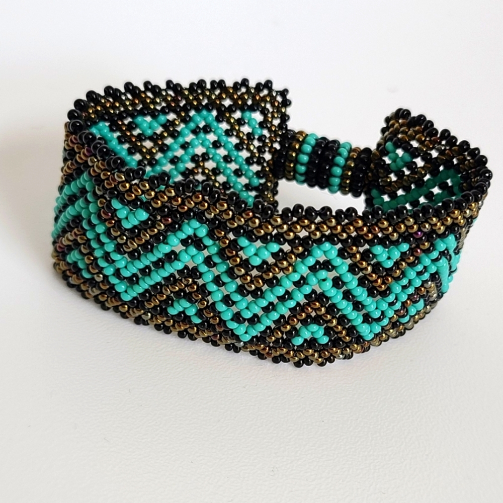Native American beaded magnetic bracelet.
